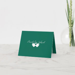 Cartes de notes pliées Emerald Green personnalisée