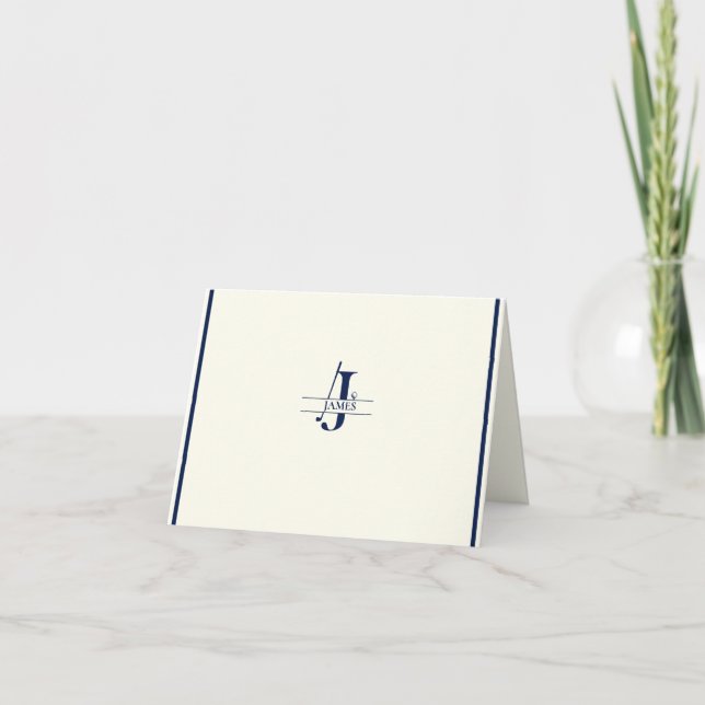 Cartes de notes pliées nom personnalisé Golf  (Devant)