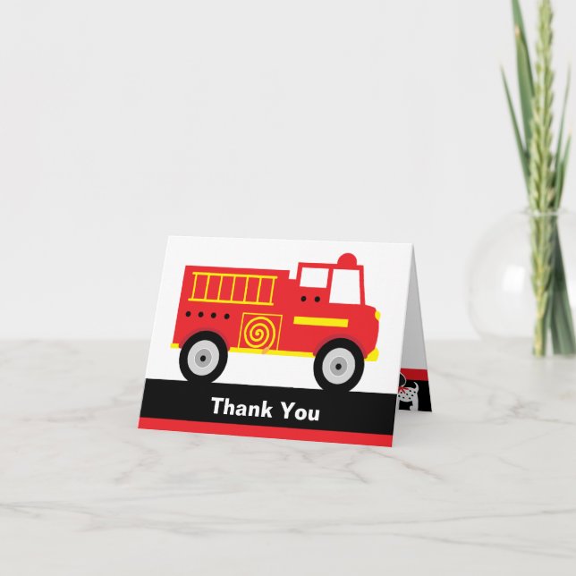 Cartes de notes pour camions d'incendie (Devant)