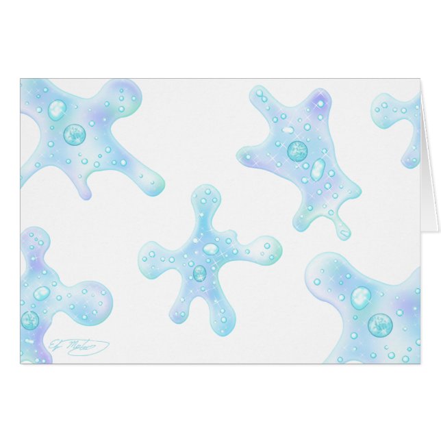 Cartes de notes pour les microbes d'Amoebae (Amoeb (Devant Horizontal)