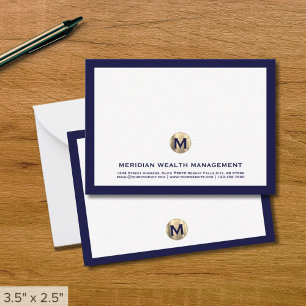 Cartes de notes pour monogrammes d'affaires de la