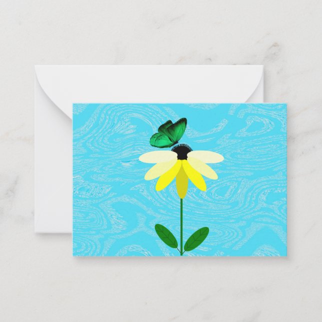 Cartes De Notes Pour Papillon Vert (Devant)