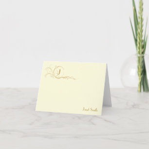 Cartes de notes pour papillons Monogrammes