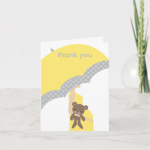 Cartes de notes pour parapluie jaune