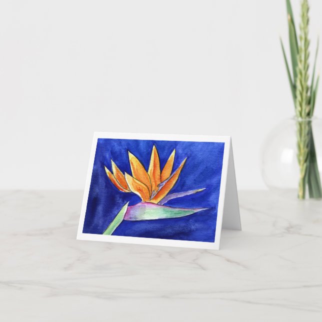 Cartes de notes pour peinture à l'Oiseau du Paradi (Devant)