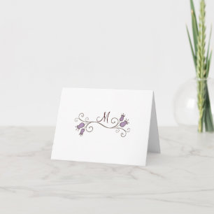 Cartes de notes pour tulipe violette