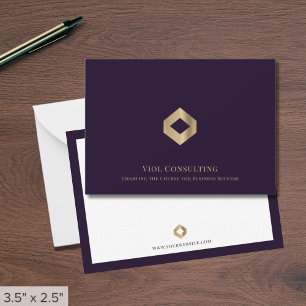 Cartes de notes professionnelles de luxe avec logo