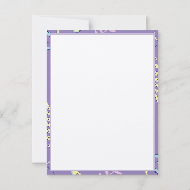 Cartes de notes quotidiennes à motif floral (Devant)
