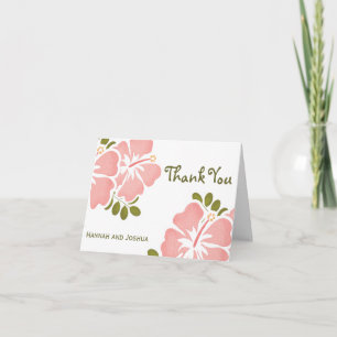 Cartes de notes roses de Merci de mariage de