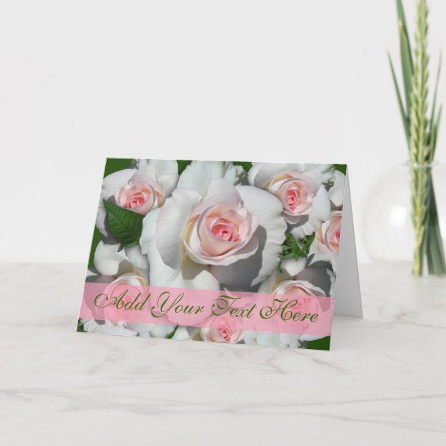Cartes de notes Roses roses et blanches (Devant)