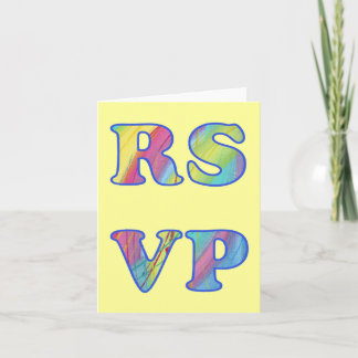 Cartes de notes RSVP Abstraites colorées