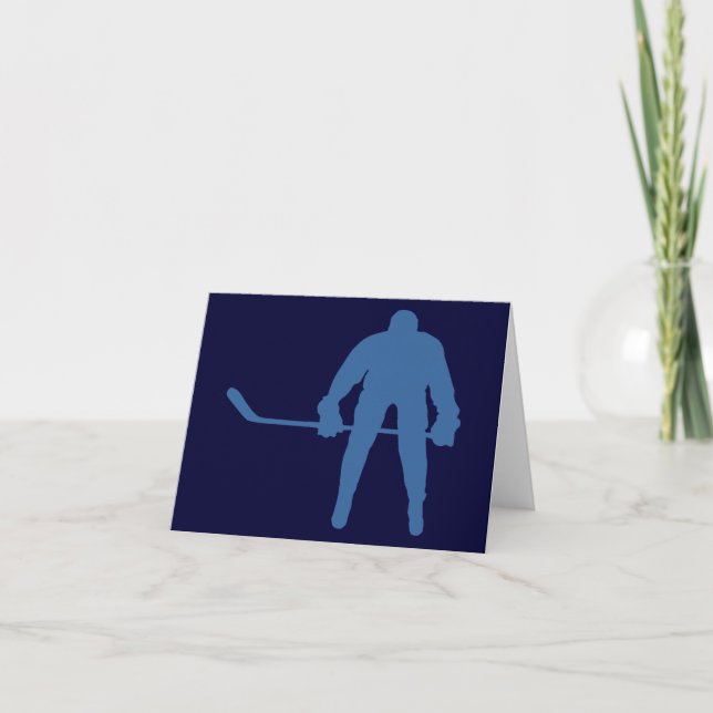 Cartes de notes Silhouette de hockey (Devant)