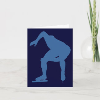 Cartes de notes Silhouette pour patineur de vitess