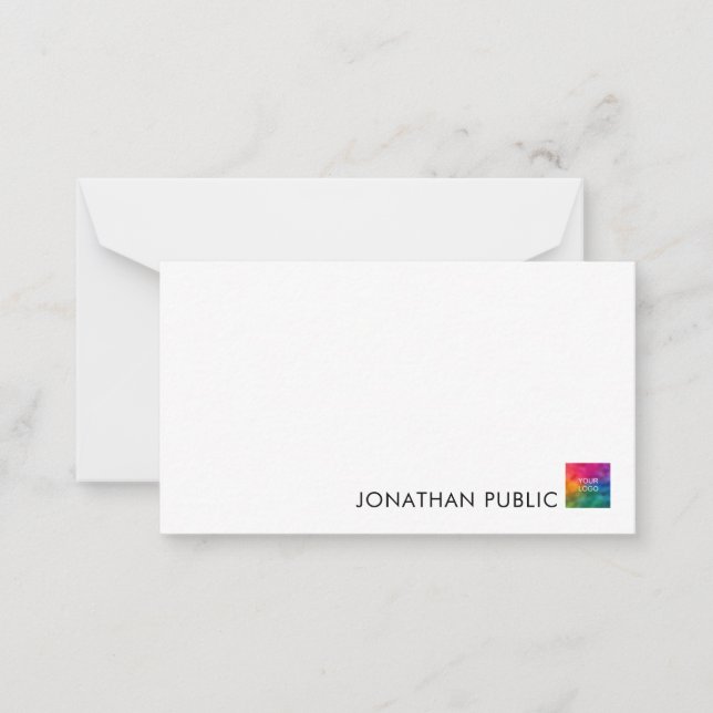 Cartes de notes simples et modernes Ajouter un log (Devant)
