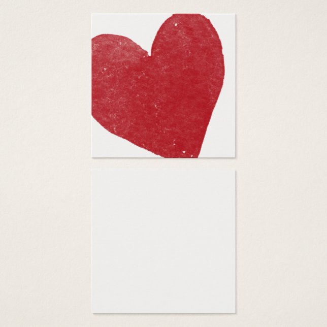 Cartes de notes simples, rouges, aquarelle 02 (Devant & derrière)