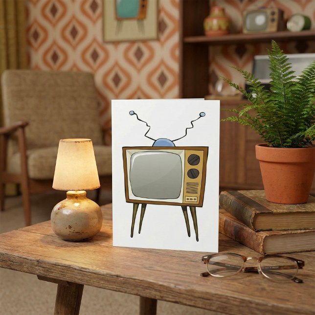 Cartes de notes Télévision Rétro Vintage TV (Créateur téléchargé)