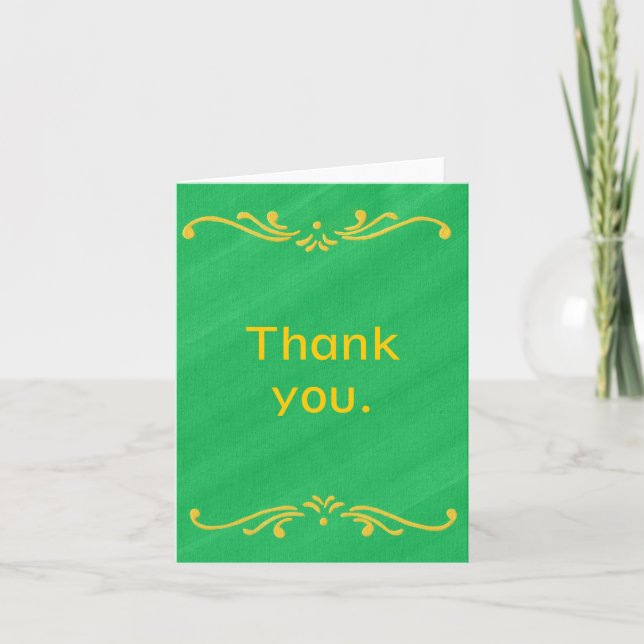 Cartes de notes vertes Fleur De Lis Bordure (Devant)