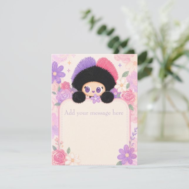 Cartes de notes vierges Bloom Kitty | Personnalisé (Debout devant)