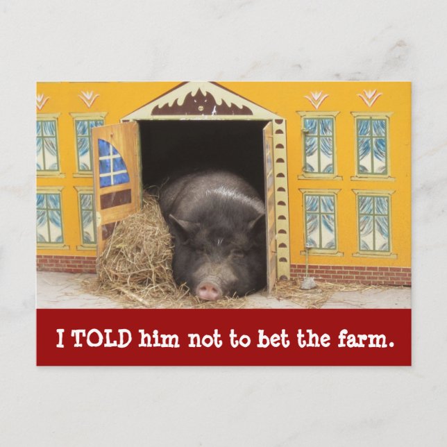 Cartes de Nouvel Adresse de Maison et de Cochon qu (Devant)