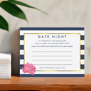 Cartes de nuit Date Fête des mariées   Marine Stri