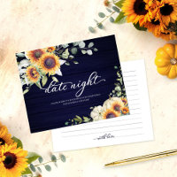 Cartes de Nuit de Rendez-Vous de Lancer de Mariée
