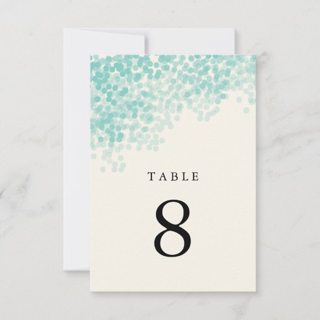 Cartes de numéro de table à lumières bleues sarcel (Devant)