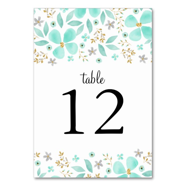 Cartes de numéro de table de mariage à feuille de  (Par défaut)