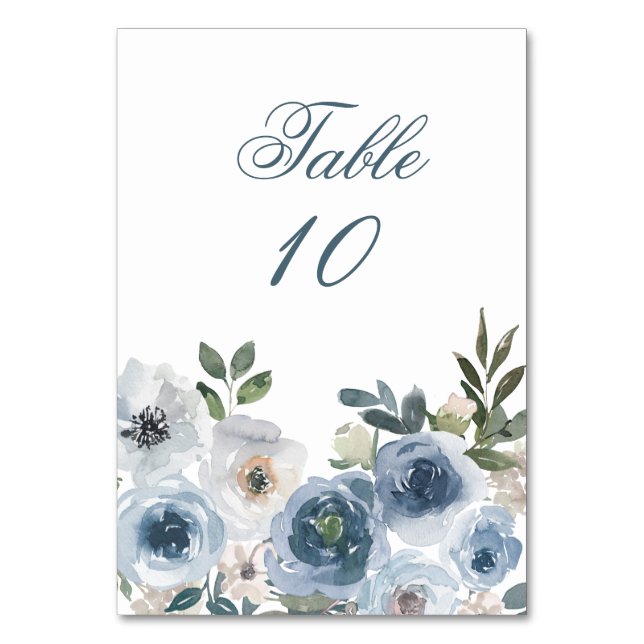 Cartes de numéro de table de mariage élégantes à m (Par défaut)