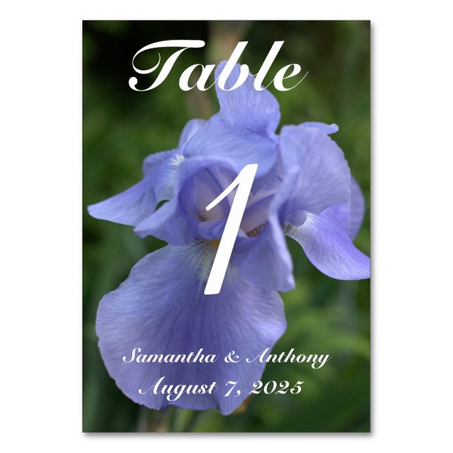 Cartes de numéro de table de mariage florales Perv (Dos)