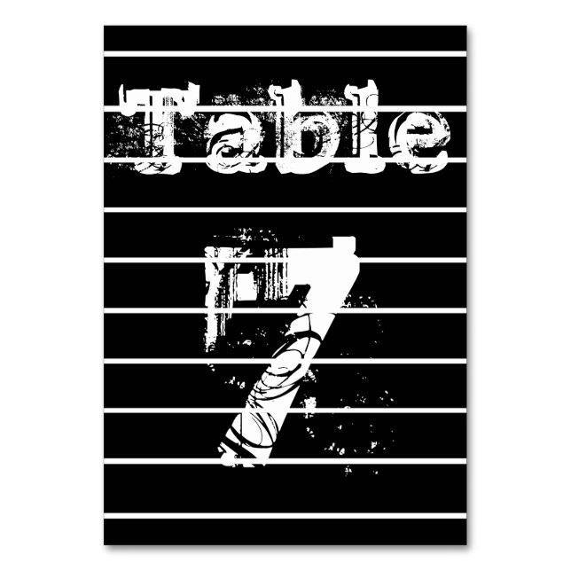 Cartes de numéro de table de mariage personnalisée (Dos)