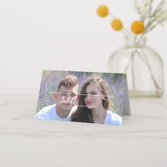 Cartes de numéro de table de mariage photo (Devant)