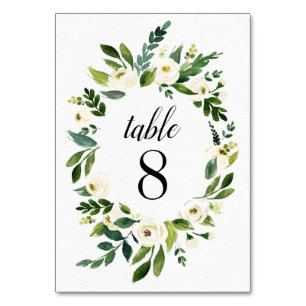 Cartes de numéro de table de mariage vintage à ver