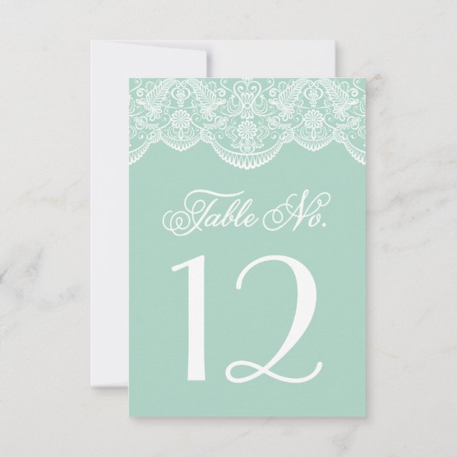 Cartes de numéro de table en broderie anglaise chi (Dos)