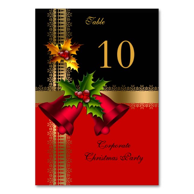 Cartes de numéro de table Fête de Noël de Noël d'e (Par défaut)