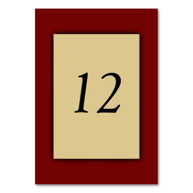 Cartes de numéro de table Marcella (Par défaut)