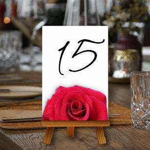 Cartes de numéro de table verticales pour mariage