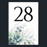 Cartes de numéro de tableau des plantes succulente<br><div class="desc">Cartes de numéro de table mariage de plantes succulentes</div>