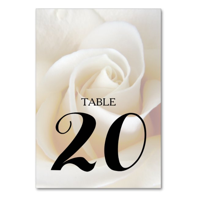 Cartes de numéro de tableau du Mariage Rose de crè (Par défaut)