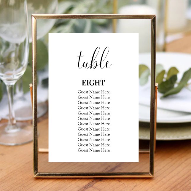 Cartes de numéros de table de mariage moderne mini (Minimalist modern wedding table numbers add clean style and easy guest navigation.)