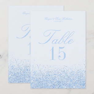 Cartes de numéros de table de mariage pailletées b