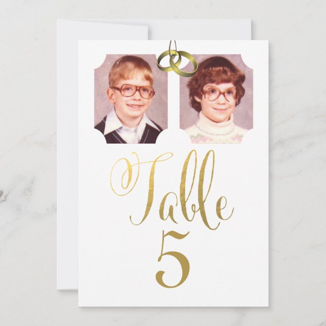 Cartes de numéros de table de mariage Photos Old S (Devant)