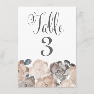 Cartes de numéros de table de mariage Roses Vintag