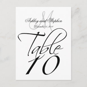 Cartes de numéros de table élégantes pour Mariages