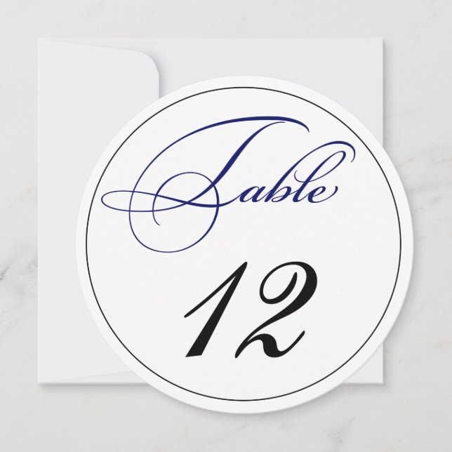 Cartes de numéros de table rondes élégantes en écr (Devant)