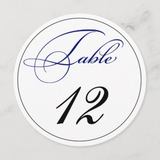 Cartes de numéros de table rondes élégantes en écr