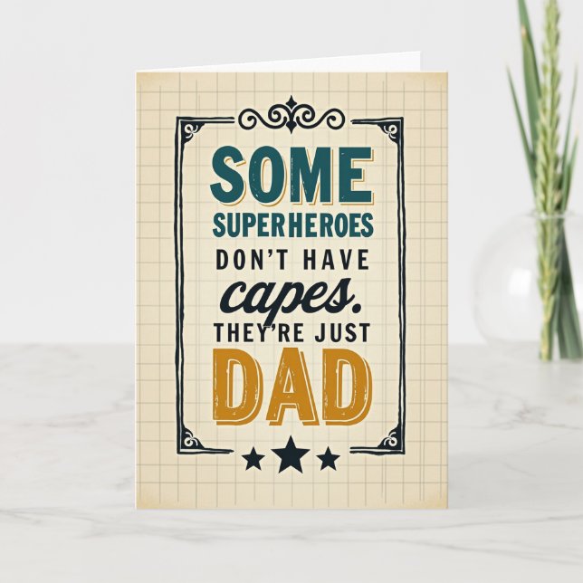 Cartes de Papas Super-Héros Vintage (Devant)