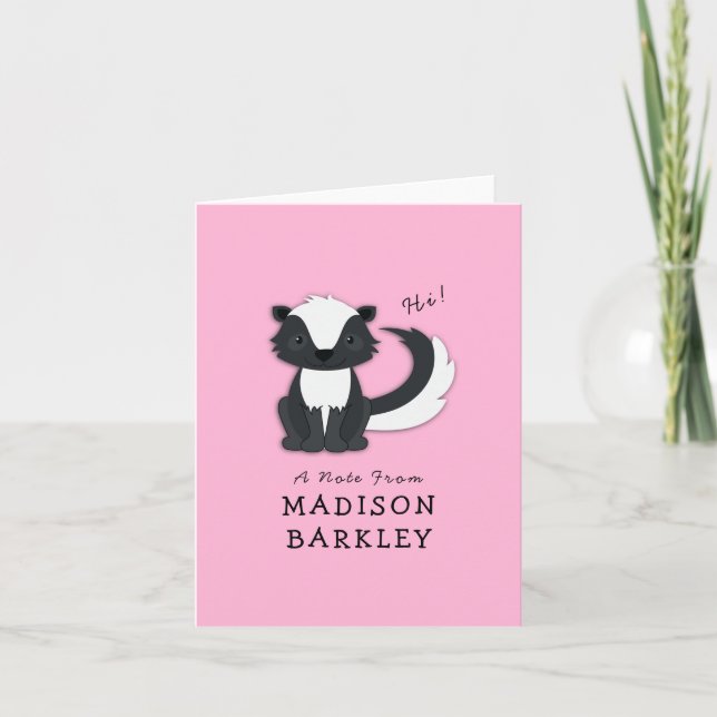 Cartes de papeterie de forêt mignonnes avec bébé m (Devant)