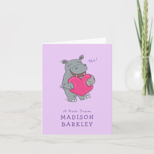 Cartes de papeterie de la Saint-Valentin pour enfa (Devant)