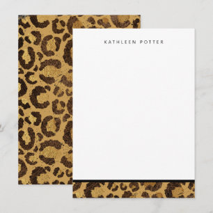 Cartes de papier à lettres Gold Poster de animal