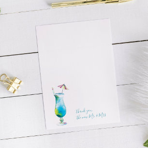 Cartes de papier à Merci à l'aquarelle